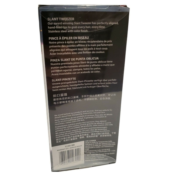 2X Tweezerman Slant Tweezer 1230-BR Midnight Sky, NIP - Picture 2 of 2